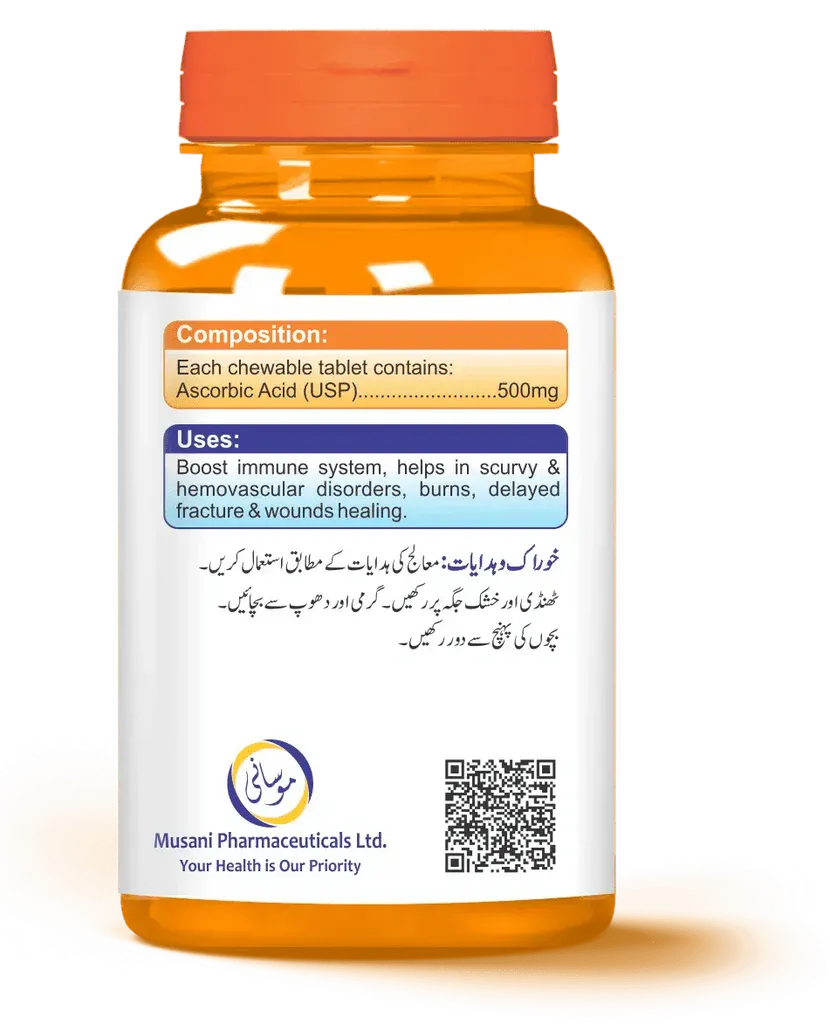 Bi-C Vitamin C 500 mg Chewable Tablets