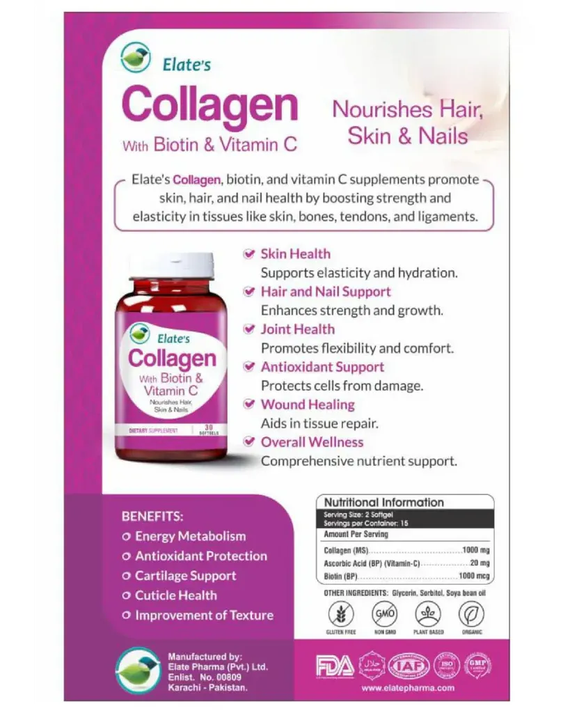 Elate’s Collagen Complex with Biotin & Vitamin C