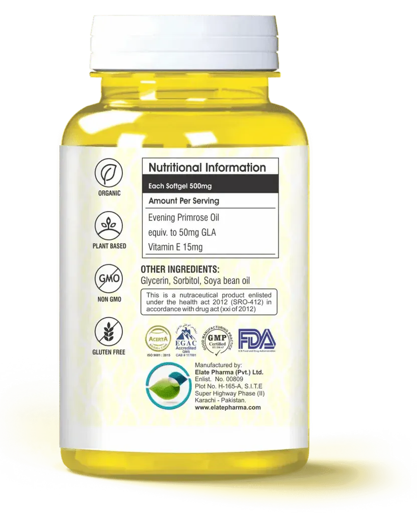 Elate’s Evening Primrose Oil Softgels